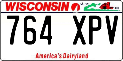WI license plate 764XPV
