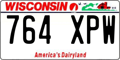WI license plate 764XPW