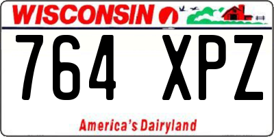 WI license plate 764XPZ
