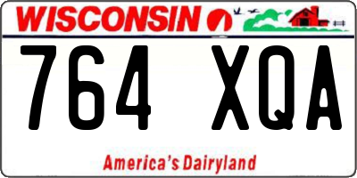 WI license plate 764XQA