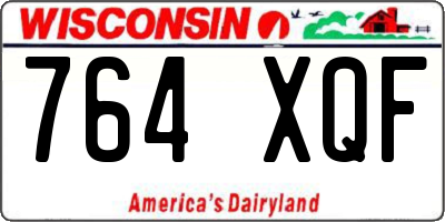 WI license plate 764XQF