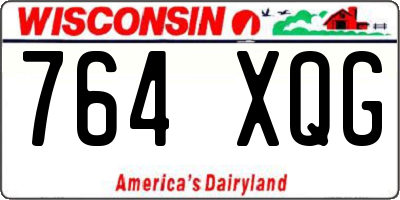 WI license plate 764XQG
