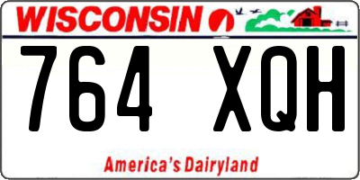 WI license plate 764XQH