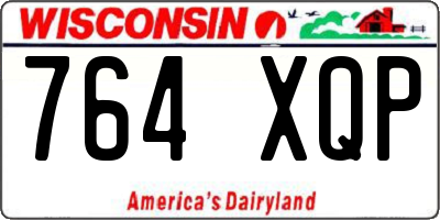 WI license plate 764XQP