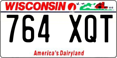WI license plate 764XQT