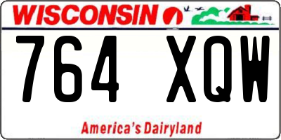 WI license plate 764XQW