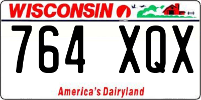 WI license plate 764XQX