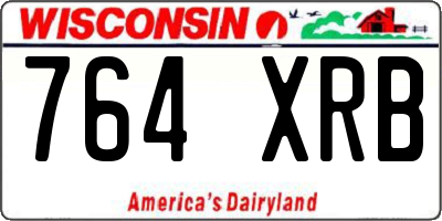 WI license plate 764XRB