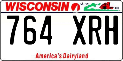 WI license plate 764XRH