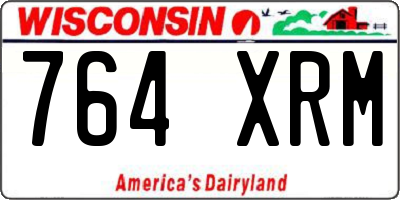 WI license plate 764XRM