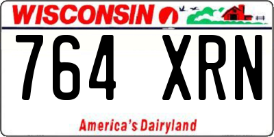 WI license plate 764XRN