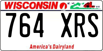 WI license plate 764XRS