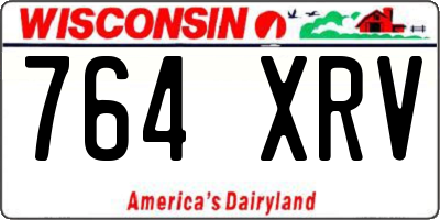 WI license plate 764XRV