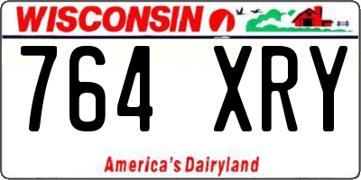 WI license plate 764XRY
