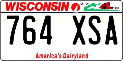 WI license plate 764XSA