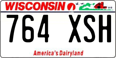 WI license plate 764XSH