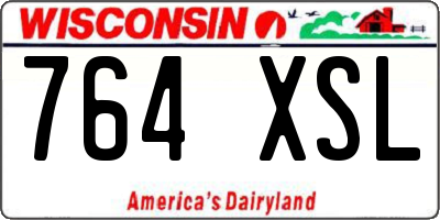 WI license plate 764XSL