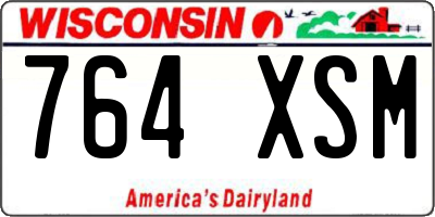 WI license plate 764XSM