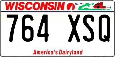 WI license plate 764XSQ