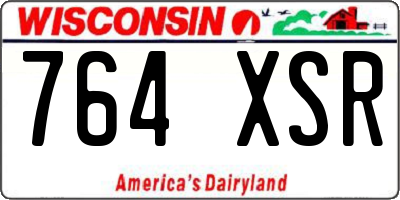 WI license plate 764XSR