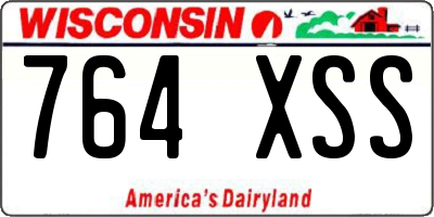 WI license plate 764XSS