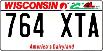 WI license plate 764XTA