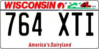WI license plate 764XTI