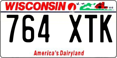 WI license plate 764XTK