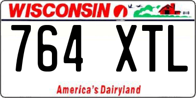 WI license plate 764XTL