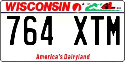 WI license plate 764XTM