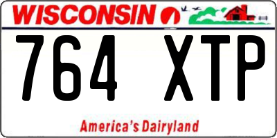 WI license plate 764XTP