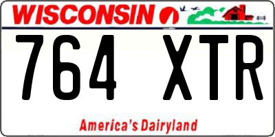 WI license plate 764XTR