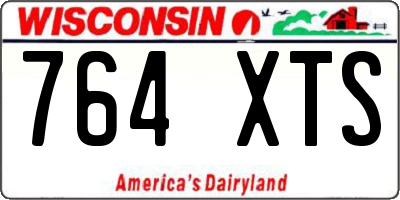 WI license plate 764XTS