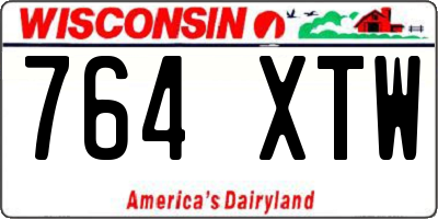 WI license plate 764XTW