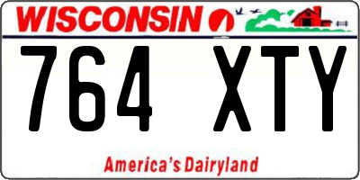 WI license plate 764XTY