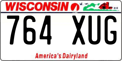WI license plate 764XUG