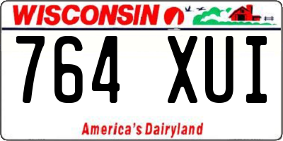 WI license plate 764XUI