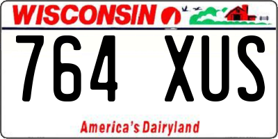 WI license plate 764XUS