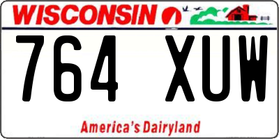 WI license plate 764XUW