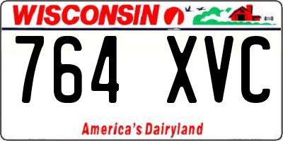 WI license plate 764XVC
