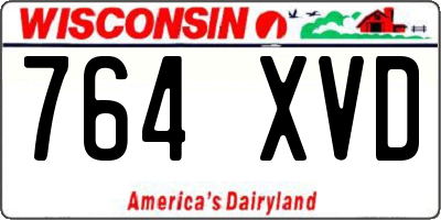 WI license plate 764XVD