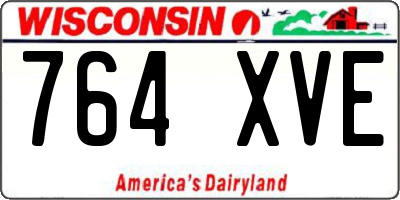WI license plate 764XVE