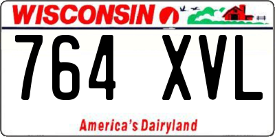 WI license plate 764XVL