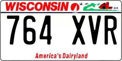 WI license plate 764XVR
