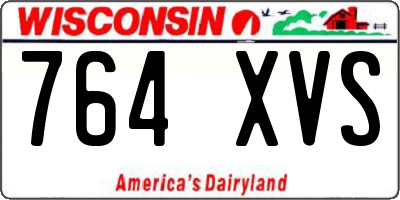 WI license plate 764XVS