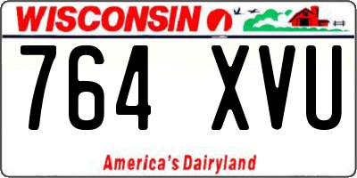 WI license plate 764XVU
