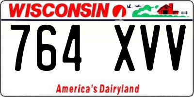 WI license plate 764XVV