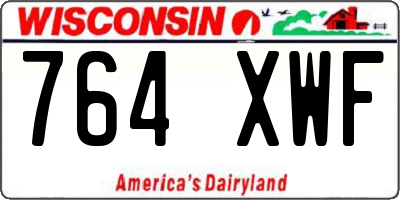 WI license plate 764XWF