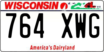 WI license plate 764XWG