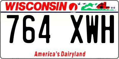 WI license plate 764XWH